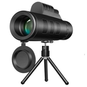 Cezo 40X60 Magnification Zoom HD,Monocular Telescope for Adults and Children,High Power Telescope Gadget, Monocular with Built-in Compass, Scope for Bird Watching Hiking Concert Travelling