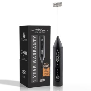 Coffee Frother Electric Rechargeable Coffee Maker Machine for Home Electric Coffee Frother Machine & Milk Whisker with Dual Spring Tech GetSetNova | 1 Year Warranty | Free Recipe Book (Frother)