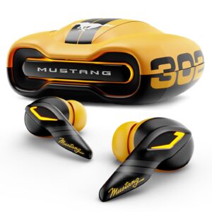 GOBOULT Mustang Torq Wireless in Ear Earbuds with 60H Playtime, App Support, Quad Mic ENC, 45ms Low Latency, 13mm Driver, Breathing LEDs,Touch Controls, Made in India, IPX5, Ear buds Wireless (Yellow)